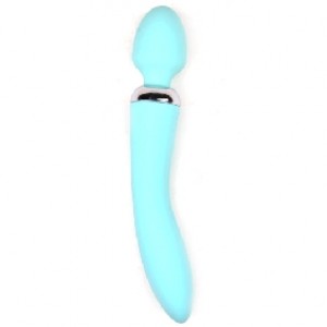 Wand Massager Dual Vibrators Rechargeable 20 Function, Teal, BOTH ENDS, VIBRATE INDEPENDENTLY